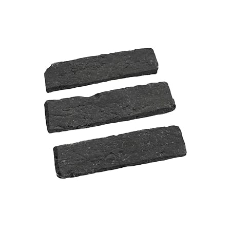 Caramida decorativa Modulo Chester Black, exterior/interior, montaj cu rost tip placa cu placa, nuante de negru deschis, 22 x 6,5 x 1,6 cm