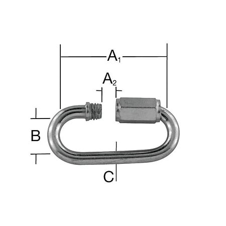 Carlig carabina cu surub, otel, 60/10 x 18 x 8 mm