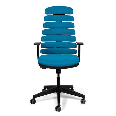 Scaun birou ergonomic albastru Kronsit Salerno, tapiterie textila, rotativ, reglabil pe inaltime, 65 x 49 x 135 cm Scaun birou ergonomic albastru Kronsit Salerno, tapiterie textila, rotativ, reglabil pe inaltime, 65 x 49 x 135 cm
