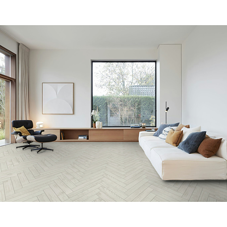 Parchet laminat 8 mm Berry Alloc Chateau+ Chestnut White B6201, Herringbone A, clasa de trafic 33, OmniLoc A&B, 504 x 84 mm