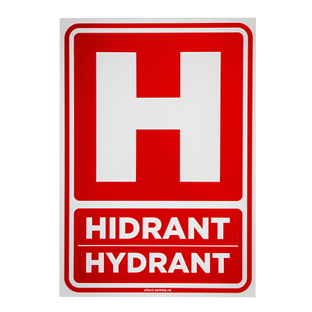Semn de informare hidrant A5, 15 x 20 cm