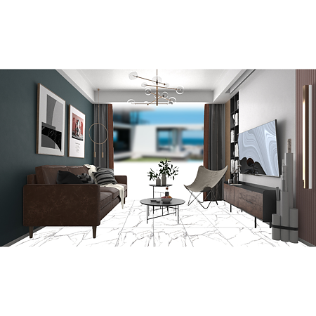 Gresie interior gri 6528, PEI 3, glazurata, finisaj lucios, patrata, grosime 9 mm, 60 x 60 cm