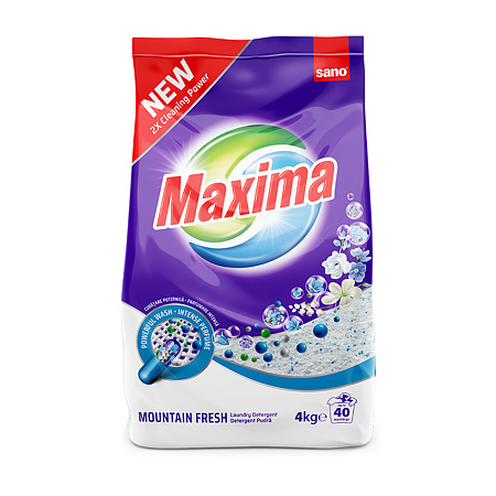 Detergent pudra Sano Mountain Fresh, 40 spalari, 4 kg
