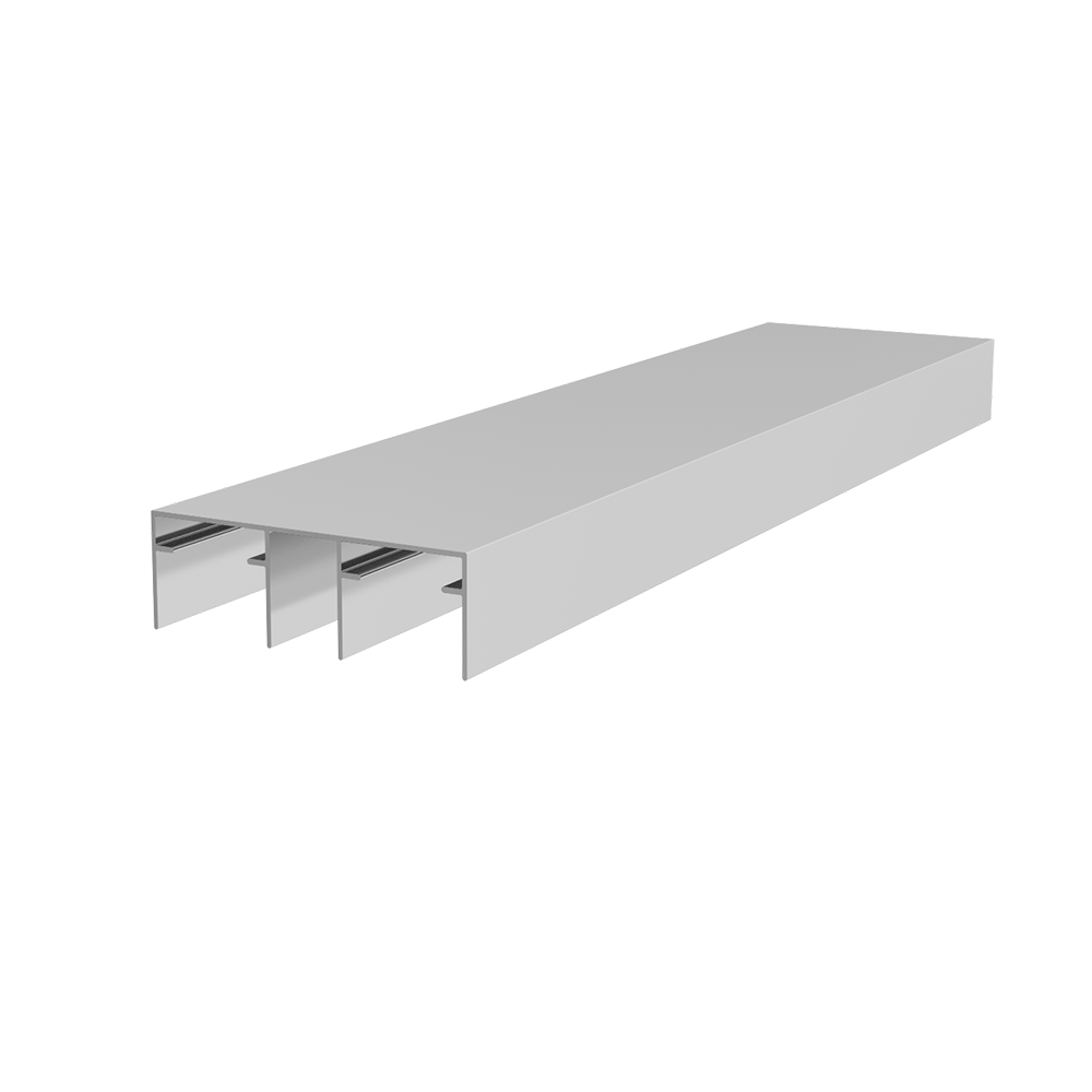 Profil ghidare dublu, aluminiu, anodizat mat, 4 m aluminiu