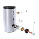 Kit electric de incalzire boilere Tesy, 4500 W, 425 x 75 x 100 mm