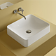 Lavoar dreptunghiular Marmite WB 450C Octavia, din compozit mineral, fara preaplin, montaj pe blat, alb lucios, 450 x 380 x 105 mm
