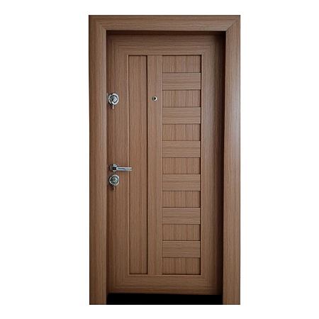 Usa metalica intrare Arta Door 410, MDF laminat, deschidere dreapta, culoare siena, 880 x 2010 mm 