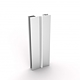 Multicorner cu folie aluminiu, PVC, finisaj aluminiu periat, 100 mm