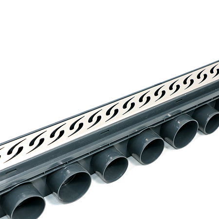 Rigola de dus italian Wirquin Venisio, cu gratar, inox, ø 50, 80 cm