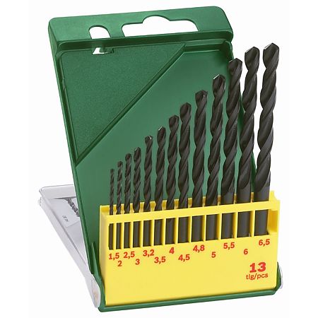 Set 13 burghie Bosch HSS-R, mandrina standard, pentru metal, 1.5-6.5 mm