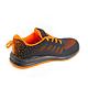 Pantofi de protectie cu bombeu metalic Gantex Petra S1, textil, talpa antiderapanta, antistatica, unisex, primavara-vara, negru si portocaliu, marimea 36