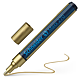 Marker permanent Schneider, varf rotund, 3 mm, cu vopsea aurie