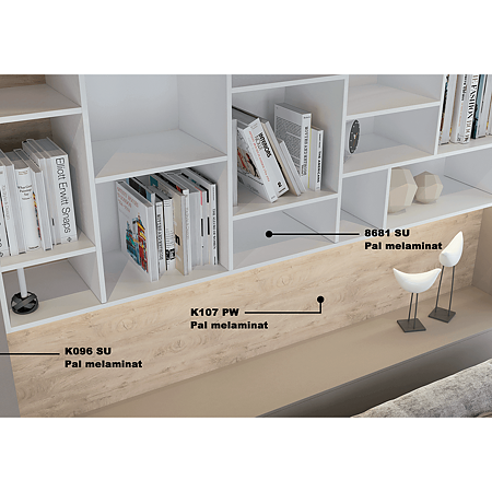 Pal melaminat Kronospan, Stejar elegance K107 PW, 2800 x 2070 x 18 mm