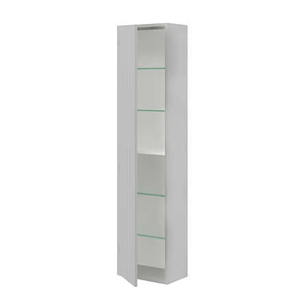 Dulap baie Savini Due Portofino 2320C, suspendat, MDF/PAL, gri, 33.7 x 16 x 138.6 cm