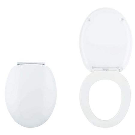 Capac Wc Wirquin  Termodur declipsabil, antibacterian, duroplast, alb, 43-44,2 x 38 cm
