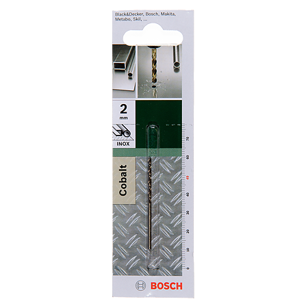  Burghiu Bosch HSS-Co DIN 338, mandrina standard, pentru metal, 2 mm