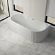 Cada baie freestanding Bali Sanotechnik, montaj stanga, acryl, ovala, alb, 170 x 80 x 56 cm