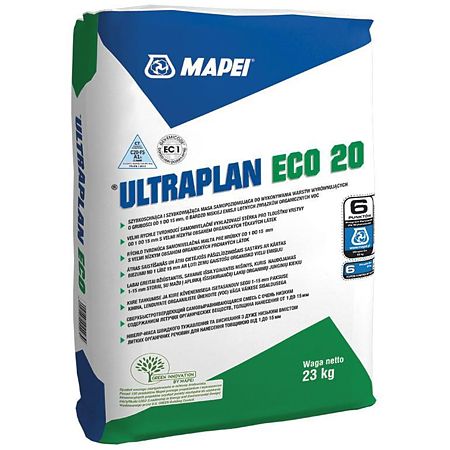 Sapa autonivelanta Mapei Ultraplan Eco 20, hidratare rapida si uscare ultrarapida, interior, 23 kg