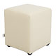 Taburet Cube, tapiterie piele ecologica, crem IP21834, 45x37x37 cm
