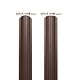 Sipca metalica gard Caretta Vertical Y118, maro RAL 8017, mat structurat, finisaj Fresco Duo, 0.5 mm, 1500 x 118 mm