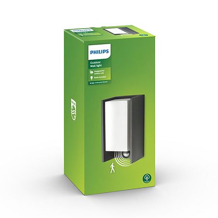 Aplica exterior Ecomoods Bridge Philips, 1 x E27, 15 W, senzor miscare