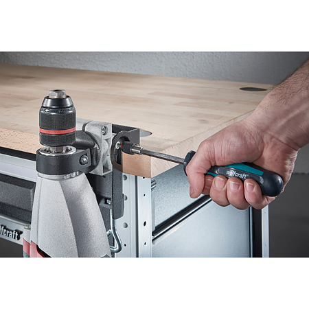 Surubelnita lunga + adaptor pentru biti Wolfcraft, 197 mm