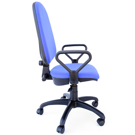 Scaun birou ergonomic Confort LX, cu brate, reglabil, stofa A20, albastru-negru