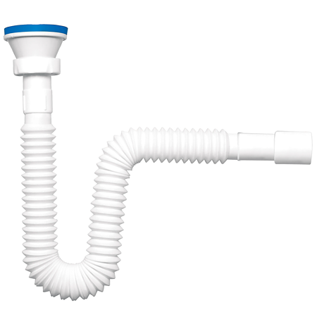 Sifon flexibil cu ventil TE MA, polipropilena, 1 ¼”, Ø 32/40 mm