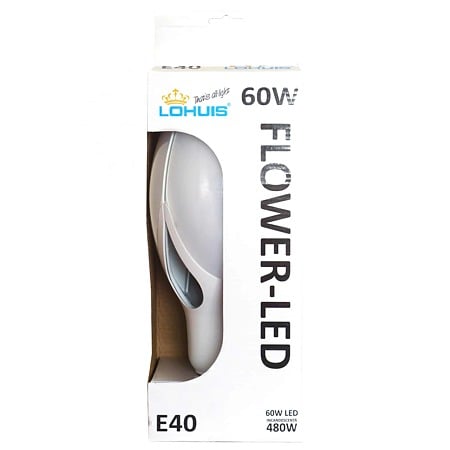 Bec LED Lohuis Flower, E40, 60 W, 6780 lm, lumina rece 6500K