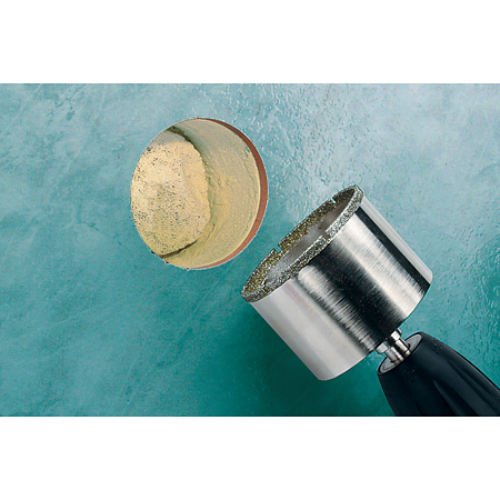 Carota diamantata Wolfcraft, pentru ceramica, cu burghiu centrare, 22 mm