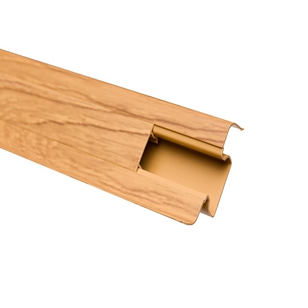 Plinta parchet, cu canal, PVC, stejar sutter 6012,  2500 x 52 mm