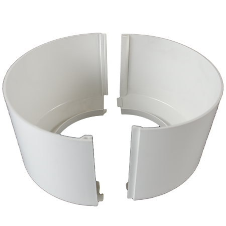 Guler mascare pentru pardoseala, plastic, alb, 10 cm