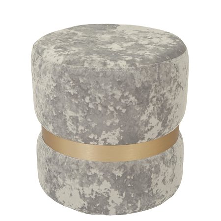 Taburet Ring, inel auriu, catifea crem E04, rotund, 38 x 38 x 40 cm