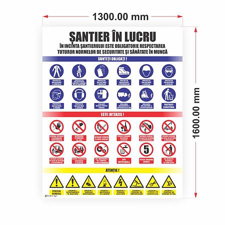 Banner Santier Reguli SSM, PVC, 130 X 160 cm