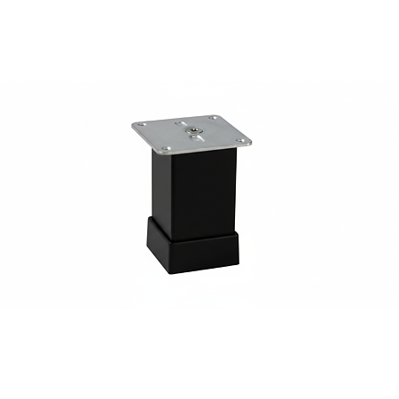 Picior mobila patrat cu masca, negru, H50 mm, 40 x 40 mm