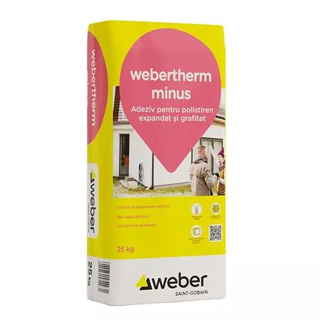 Adeziv pentru polistiren expandat/grafitat Webertherm Minus, interior/exterior, 25 kg