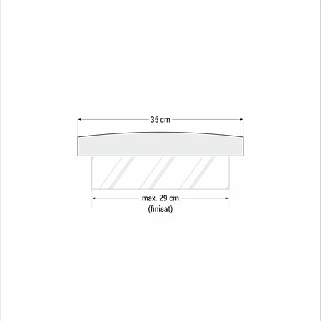 Capac interval gard Star Stone Roma Royal, piatra compozita, smoke, 500 x 350 x 30 mm