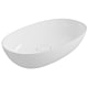 Lavoar oval Marmite WB 0539 600C, compozit mineral, antibacterian, montaj pe blat, fara preaplin, lucios, alb, 600 x 360 x 160 mm