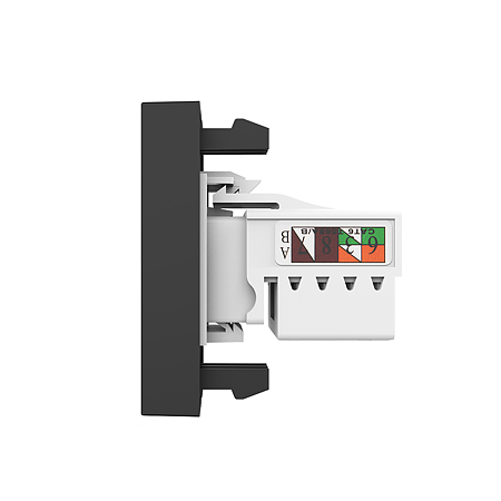 Modul priza retea RJ45 Livolo VL-FCCP-1BP, policarbonat, negru