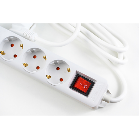 Prelungitor cu 3 prize Schuko si 2 prize USB A + 1 USB C Strohm, cablu 3 x 1.5 mm, IP20,  protectie copii, alb, 1.5 m