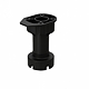 Picior flansa plinta D26, PVC, negru, 100 mm