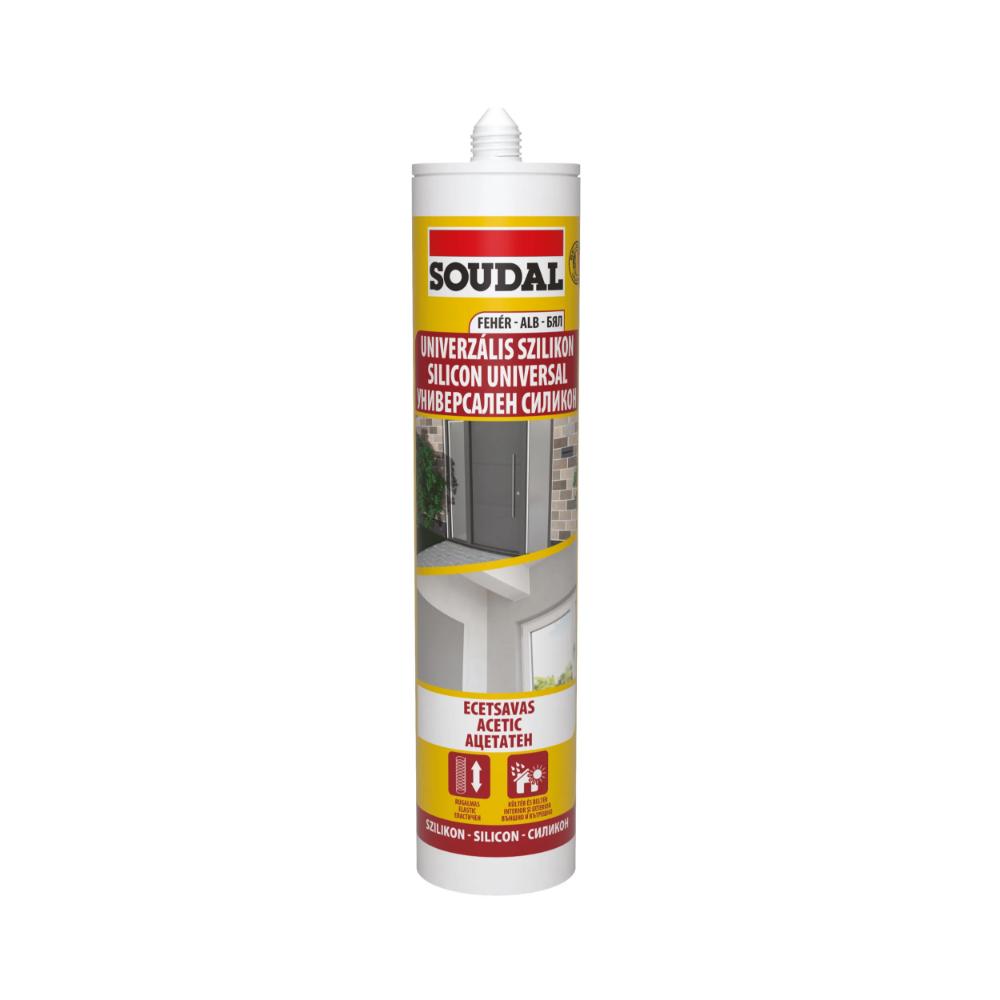 Silicon universal, alb, Soudal, interior / exterior, 280ml