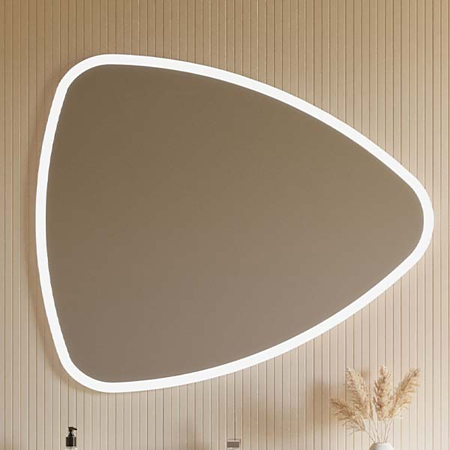 Oglinda baie cu LED Savini Due Armonia, 15 W, triunghiulara, 100 x 85 cm