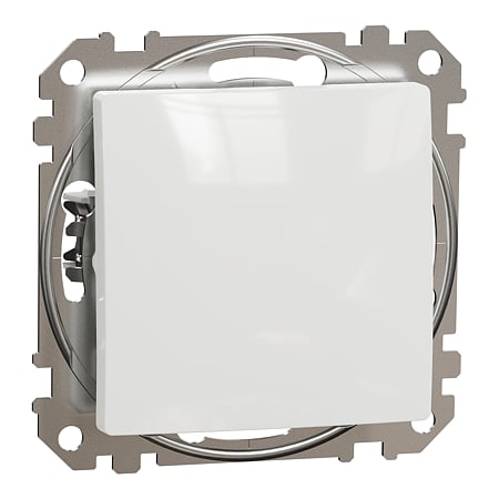 Intrerupator simplu cu revenire Schneider Sedna SDD111111, incastrat, pentru interior, termoplastic, alb 