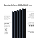 Panou decorativ Linea Comfort, 5 lamele, decor stejar, bleumarin, suport placaj negru, interior, 265 x 24,6 x 3 cm