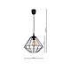 Suspensie Colin, 1xE27, 60 W, metal, negru