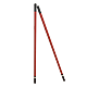 Coada telescopica pentru mop sau matura, Plastina, plastic, rosu, 150 cm