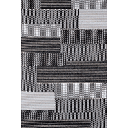Covor modern Sintelon Adria 31MSM, polipropilena, model sisal negru-gri, 160 x 230 cm