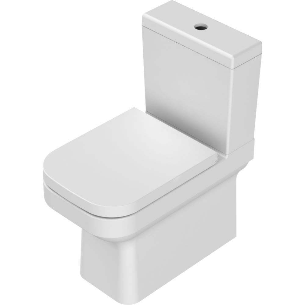 Set WC Menuet Noura 7T0087-W.09, oval, evacuare verticala, ceramica sanitara, alb 7T0087-W.09