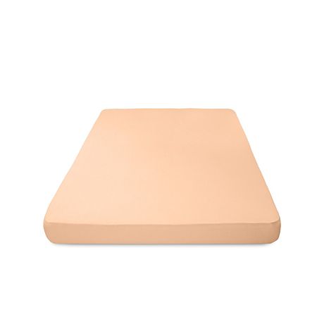 Husa saltea Jersey bej, cu elastic, bumbac 100%, 100 x 200 cm
